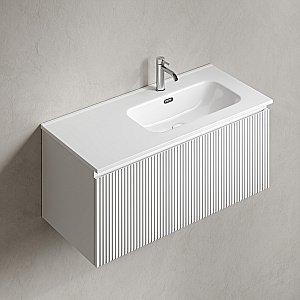 Тумба с раковиной Sancos Snob R 1.0 SNR1.0100LW/SNR1.0100RW Bianco для ванной в интернет-магазине Sanbest