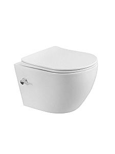 Унитаз подвесной BelBagno Marino BB7026CH-TOR-BS/SC белый, с функцией биде и смесителем, безободковый, с крышкой микролифт, слив-торнадо купить в интернет-магазине Sanbest