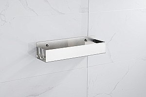 Полка с двумя крючками Boheme Q NIKEL BRUSH 10965-NB никель купить в интернет-магазине сантехники Sanbest