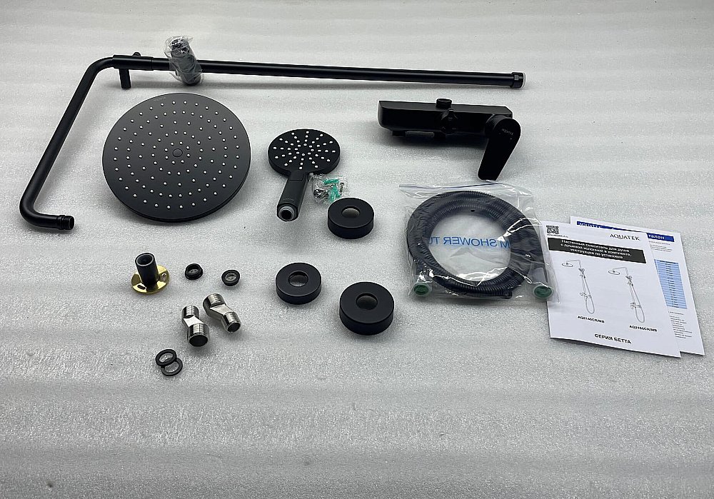 Душевая система Aquatek БЕТТА AQ2140MB черная матовая купить в интернет-магазине сантехники Sanbest