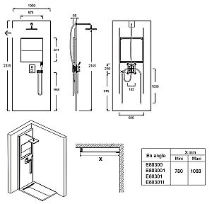 Душевая система Jacob Delafon ECRIN E803001-D35 купить в интернет-магазине сантехники Sanbest
