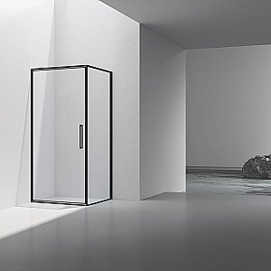 Душевой уголок Vincea Slim VSR-4SLP9010CLB 100х90 стекло прозрачное/профиль черный купить в интернет-магазине Sanbest