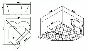 Ванна SSWW A2202DGSP белая купить в интернет-магазине Sanbest