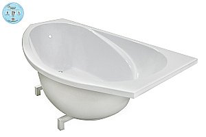 Ванна из искусственного камня Marmo Bagno Турин 170х95 MB-T170-95 белая купить в интернет-магазине Sanbest