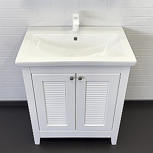 Тумба с раковиной Comforty Классик-70 00-00013804 белый матовый для ванной в интернет-магазине Sanbest