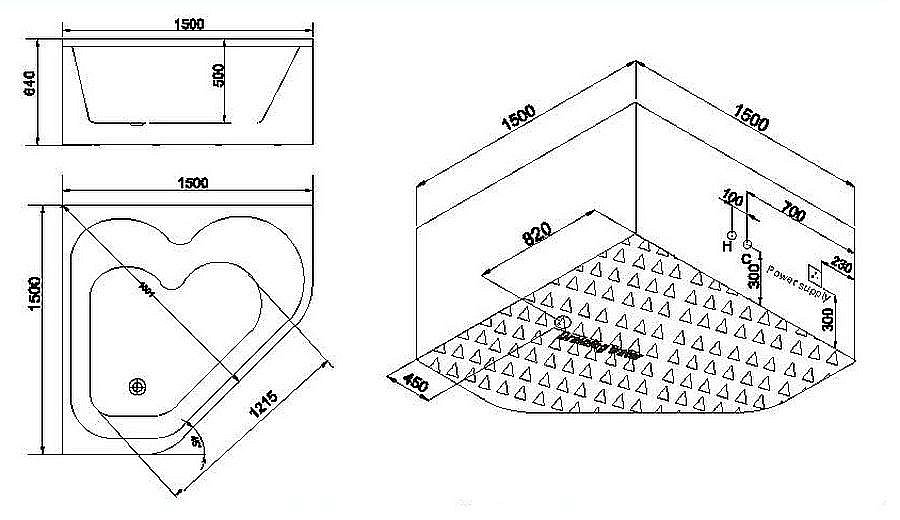 Ванна SSWW A2202DGSP белая купить в интернет-магазине Sanbest