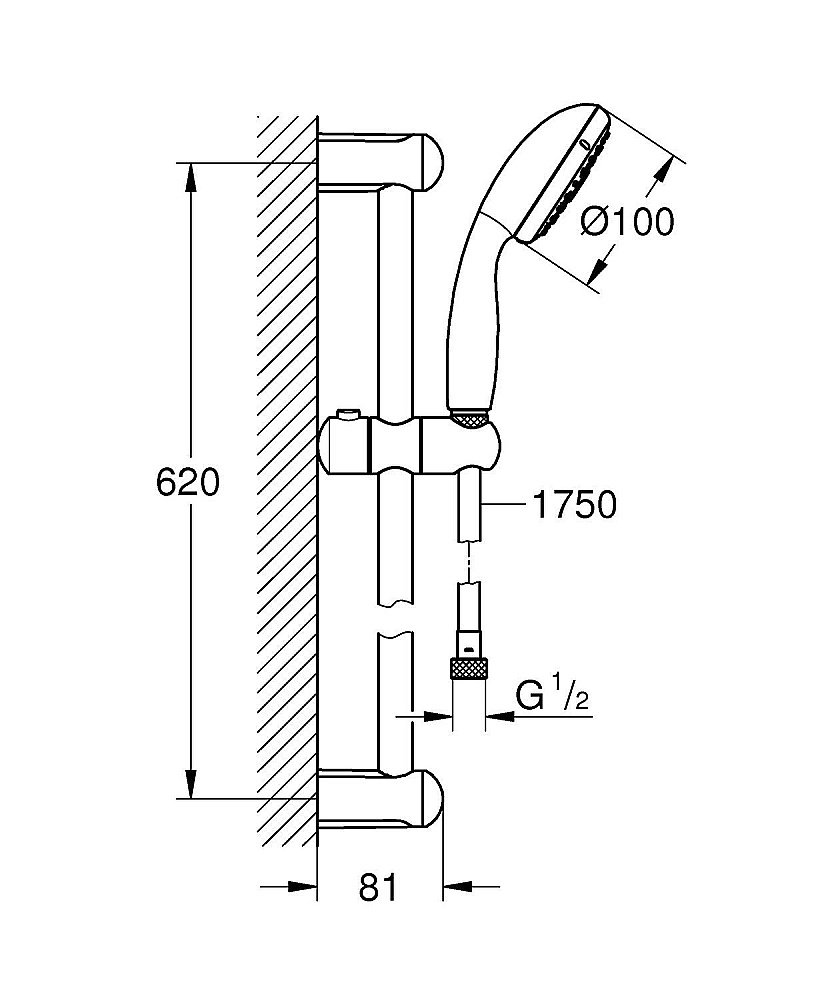 Душевой гарнитур Grohe Tempesta New 27644001 купить в интернет-магазине сантехники Sanbest