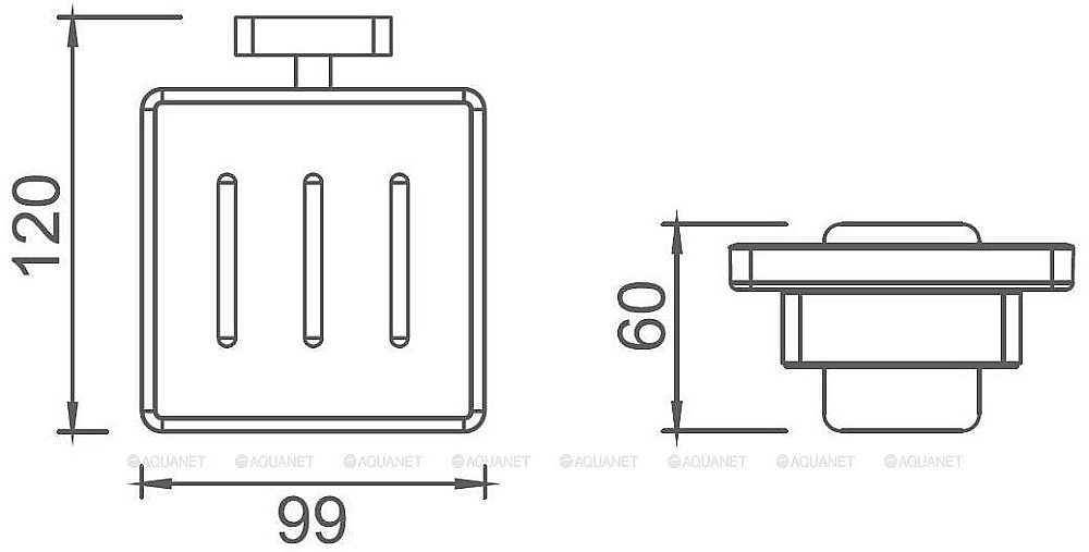 Мыльница Aquanet 246599 купить в интернет-магазине сантехники Sanbest