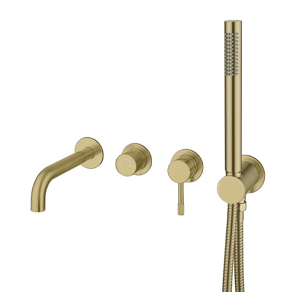 Смеситель для ванны Boheme Uno 464-3-MG золото матовое купить в интернет-магазине сантехники Sanbest