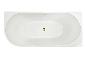 Акриловая ванна Royal Bath RIVA RB610310R-GD 150х75 правосторонняя купить в интернет-магазине сантехники Sanbest