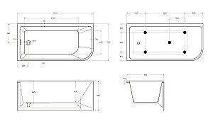 Ванна акриловая BelBagno BB712 150х73 купить в интернет-магазине Sanbest