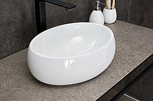 Раковина накладная Gid Lago 40 N9030ds 51235 белая купить в интернет-магазине Sanbest