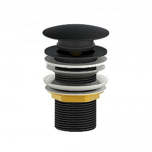 Донный клапан для раковины WONZON & WOGHAND WW-88SS02-MB черный матовый купить в интернет-магазине сантехники Sanbest