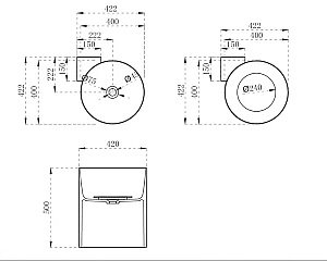 Раковина подвесная Abber Kristall AT2705Emerald зеленая прозрачная купить в интернет-магазине Sanbest