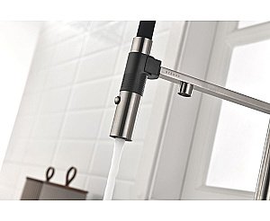 Смеситель для кухни Paulmark Gravity Gr213888-BS нержавеющая сталь купить в интернет-магазине сантехники Sanbest