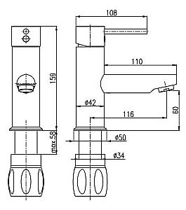 Смеситель для раковины RAV-Slezak SEINA SE926.5 хром купить в интернет-магазине сантехники Sanbest