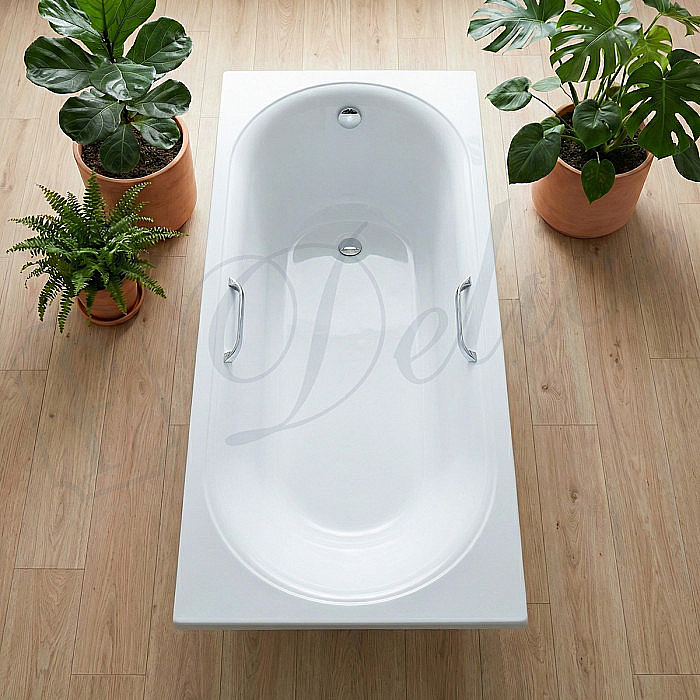 Ванна Delice Dolce DLR330060R-G 170х80 белая/ручки хром купить в интернет-магазине Sanbest