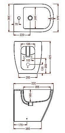 Биде напольное ARTCERAM Faster купить в интернет-магазине Sanbest