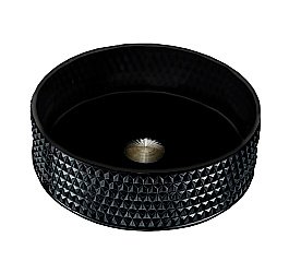 Раковина накладная CeramaLux NC 36 GL03A графит, прозрачная купить в интернет-магазине Sanbest