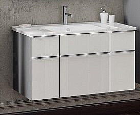 Тумба под раковину Опадирис Кристалл 90 титан/белый купить в интернет-магазине сантехники Sanbest