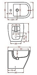 Биде напольное ARTCERAM Faster купить в интернет-магазине Sanbest