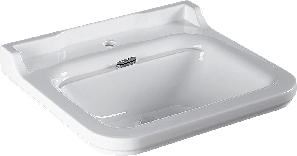 Раковина Kerasan Waldorf 60 4140K1bi*1 белая, заглушка хром купить в интернет-магазине Sanbest