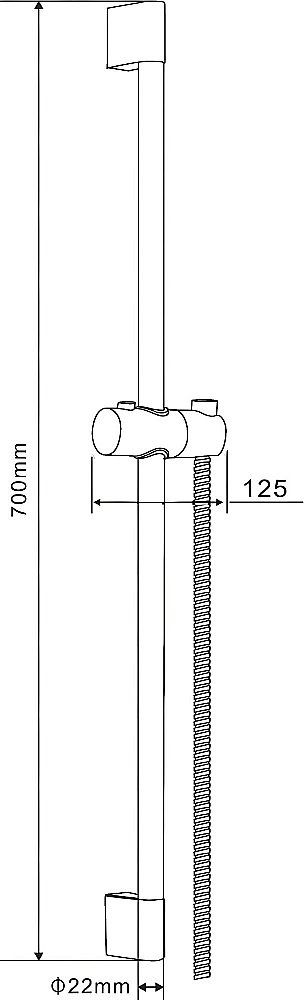 Душевая штанга Orange OS8 хром купить в интернет-магазине сантехники Sanbest