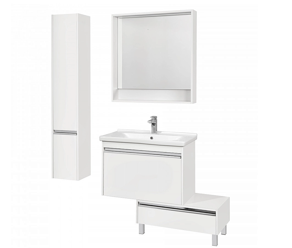 Нижняя тумба Акватон Капри 80 белый для ванной в интернет-магазине сантехники Sanbest