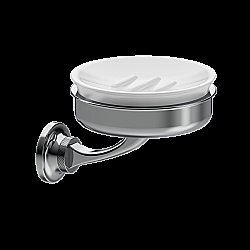 Мыльница Burlington Guild GU005C хром/белая купить в интернет-магазине сантехники Sanbest