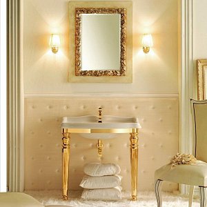 Консоль с раковиной Tiffany World King TWKI3090 90 золото с 1 отверстием для ванной в интернет-магазине сантехники Sanbest