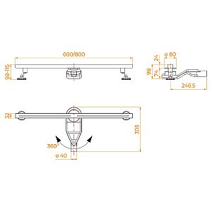 Душевой трап RGW SDR-52Gb 76215260-06 60 золото брашированное купить в интернет-магазине Sanbest