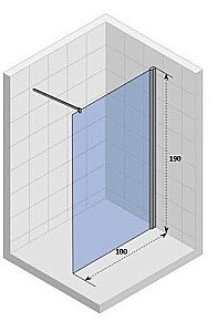 Душевое ограждение Parly, Т100, двухстенное, квадратное, стекло 6мм купить в интернет-магазине Sanbest