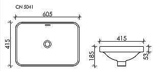 Раковина Ceramica Nova Element 605 CN5041 купить в интернет-магазине Sanbest