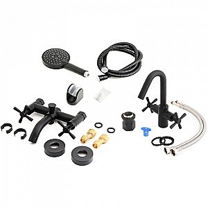 Набор смесителей Orange Mia M34-311b черный купить в интернет-магазине сантехники Sanbest