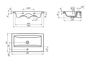 Мебель для ванной подвесная Cersanit LARA 80 белая для ванной в интернет-магазине Sanbest