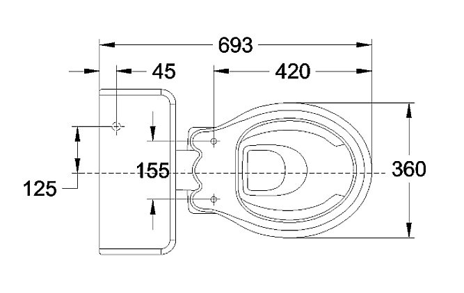 Унитаз с низким бачком Burlington Guild безободковый, белый/золото купить в интернет-магазине Sanbest