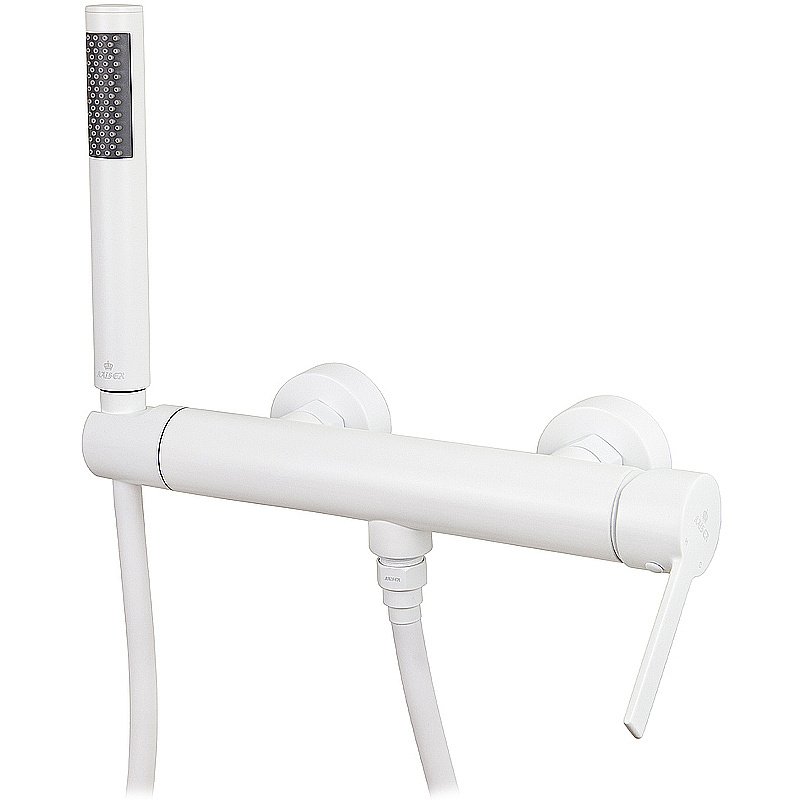 Смеситель для душа Kaiser Serio 05477-4 белый матовый купить в интернет-магазине сантехники Sanbest