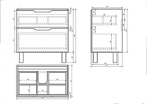 Тумба с раковиной Dreja Q Plus 80 для ванной в интернет-магазине Sanbest