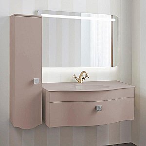 Тумба с раковиной Caprigo Nokturn 100 с 1 ящиком/раковина стекло капуччино для ванной в интернет-магазине Sanbest