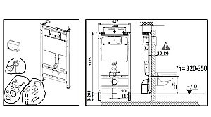 Унитаз подвесной Roca Meridian 893104110 с инсталляцией, с крышкой микролифт купить в интернет-магазине Sanbest