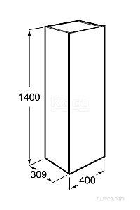 Шкаф - колонна Roca Beyond 857237806 белый глянец для ванной в интернет-магазине сантехники Sanbest
