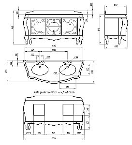 Тумба с раковиной Migliore Valensa 176 белая для ванной в интернет-магазине Sanbest
