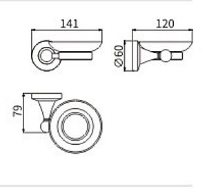 Мыльница CeramaLux Luxury 57504 черная матовая/золото купить в интернет-магазине сантехники Sanbest