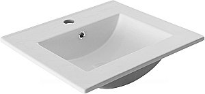 Тумба с раковиной Aquanet Алвита new 50 344131+303190 белая матовая для ванной в интернет-магазине Sanbest