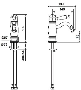 Смеситель для биде термостатический Migliore Oxford ML.OXF-6363 бронза купить в интернет-магазине сантехники Sanbest