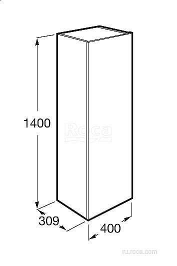 Шкаф - колонна Roca Beyond 857237806 белый глянец для ванной в интернет-магазине сантехники Sanbest