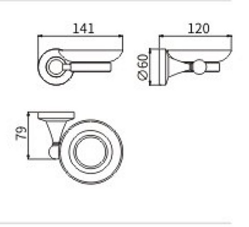 Мыльница CeramaLux Luxury 57504 черная матовая/золото купить в интернет-магазине сантехники Sanbest