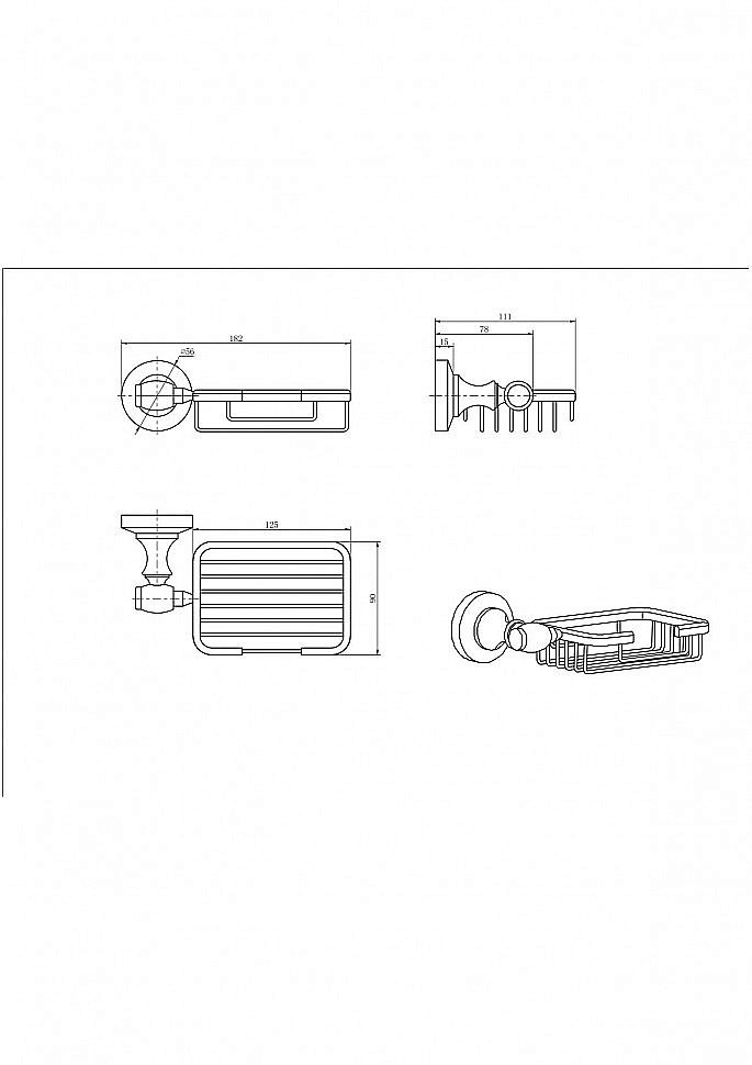 Мыльница CeramaLux Bianco 52005 хром купить в интернет-магазине сантехники Sanbest