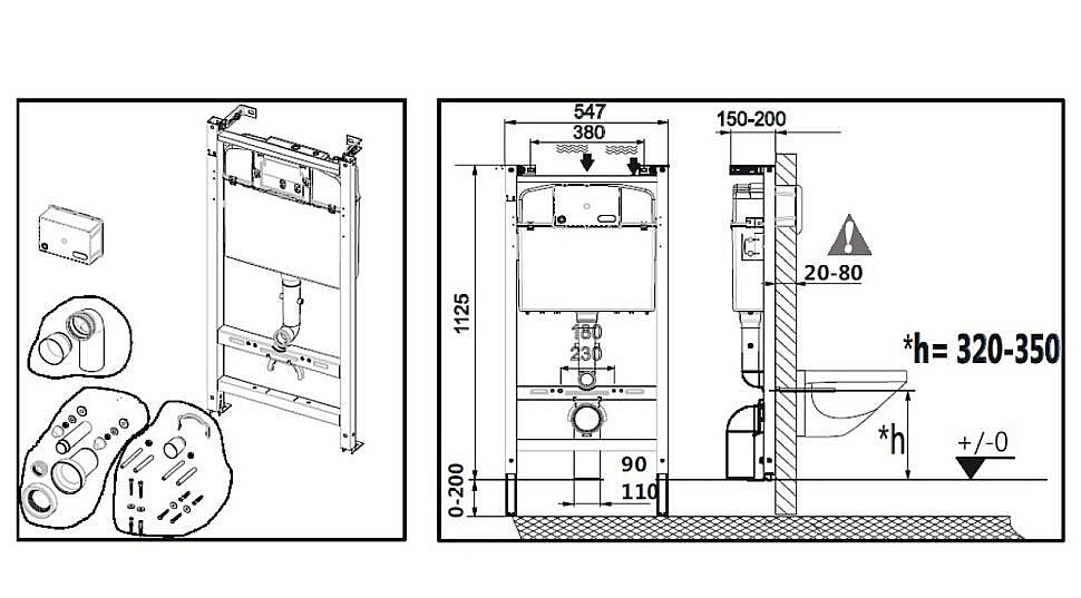 Унитаз подвесной Roca Meridian 893104110 с инсталляцией, с крышкой микролифт купить в интернет-магазине Sanbest