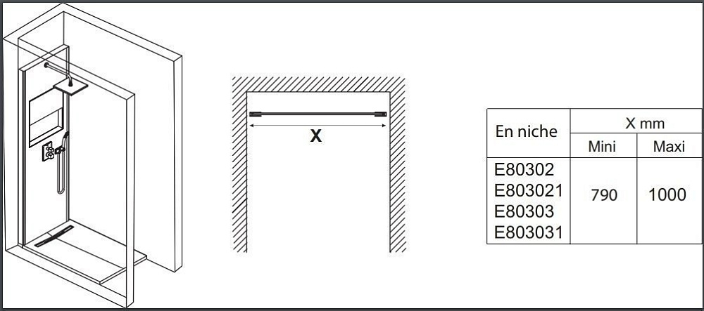 Душевая система Jacob Delafon ECRIN E803001-D33 купить в интернет-магазине сантехники Sanbest